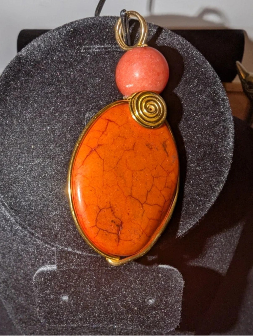Wrapped Jasper Opal Pendant